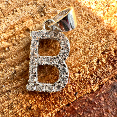 Pendant Sterling Silver Alphabet Initial Letter A-Z