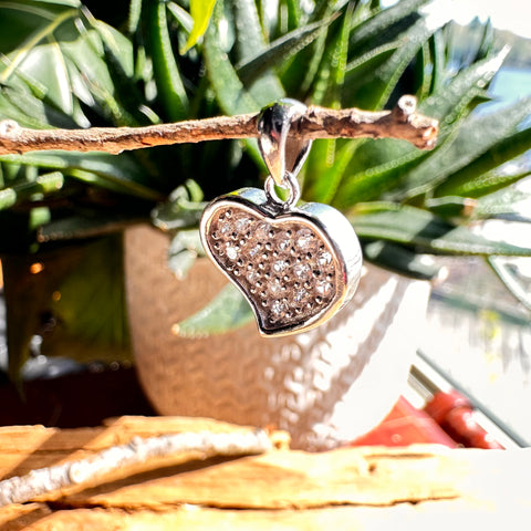 Pendant Sterling Silver, Heart CZ