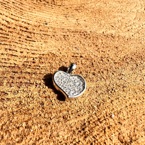 Pendant Sterling Silver, Heart CZ
