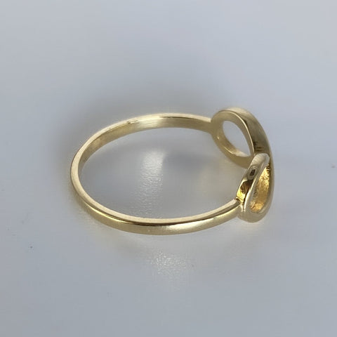 10K Solid gold 15x6mm Infinity ring 1mm band  4
