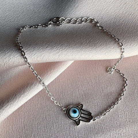 Bracelet Sterling Silver PROTECTIVE HAMSA Evil Eye