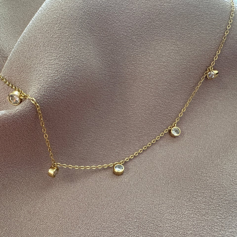Necklace Vermeil LUNA Gold Plated Sparkling Constellation Charm 6