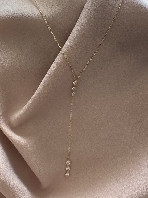 Necklace Vermeil AURORA Sterling Silver with Gold Plated Dangling Drop 7
