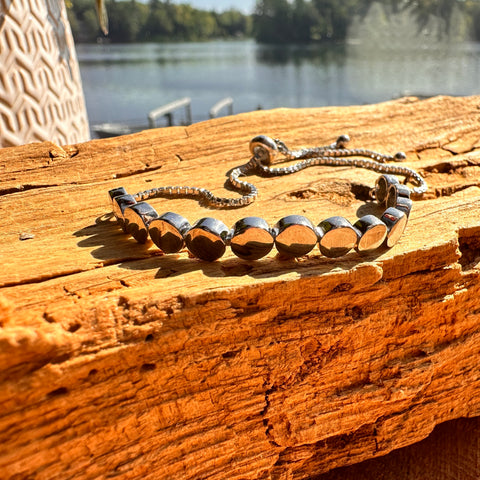 3 Bracelet Sterling Silver 5mm circle flat round beads