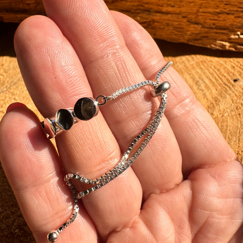 9 Bracelet Sterling Silver 5mm circle flat round beads