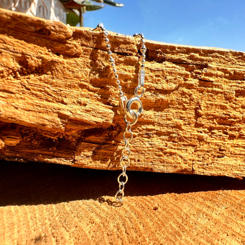 3 Anklet BELLAMY Sterling Silver diamond cut bead