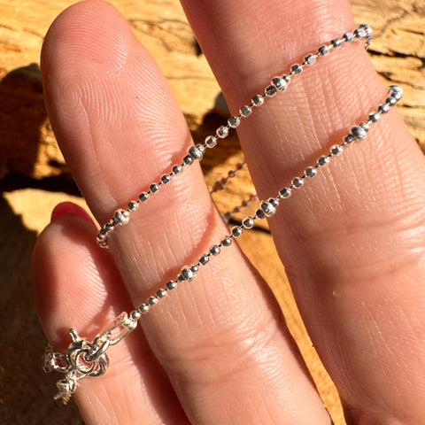 Anklet BELLAMY Sterling Silver diamond cut bead