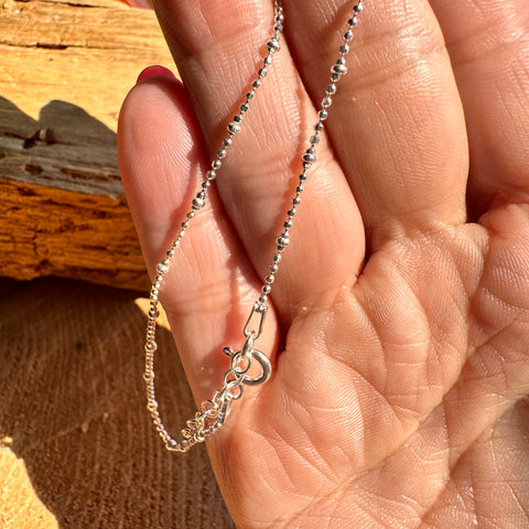 Anklet BELLAMY Sterling Silver diamond cut bead