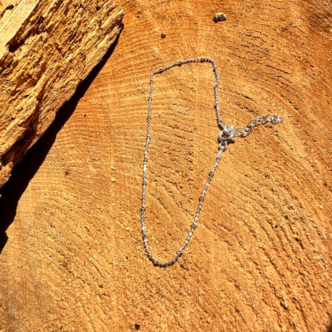 Anklet BELLAMY Sterling Silver diamond cut bead