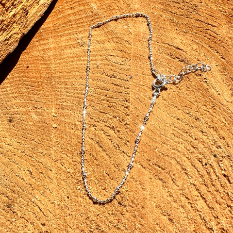 Anklet BELLAMY Sterling Silver diamond cut bead