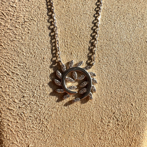 Necklace Sterling Silver Leaf charm 6