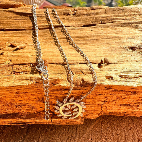 Necklace Sterling Silver Leaf charm 5