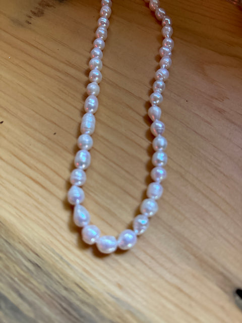 Fresh water Pearls Necklace Sterling Silver