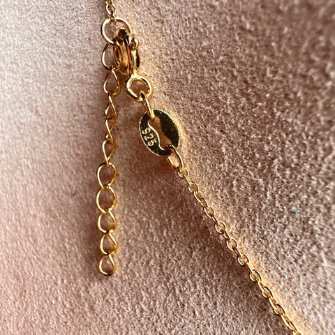 Necklace AVALON Gold Plated double Heart with Cubic Zirconia 5