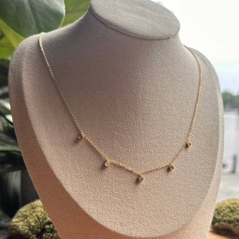 Necklace Vermeil LUNA Gold Plated Sparkling Constellation Charm 4