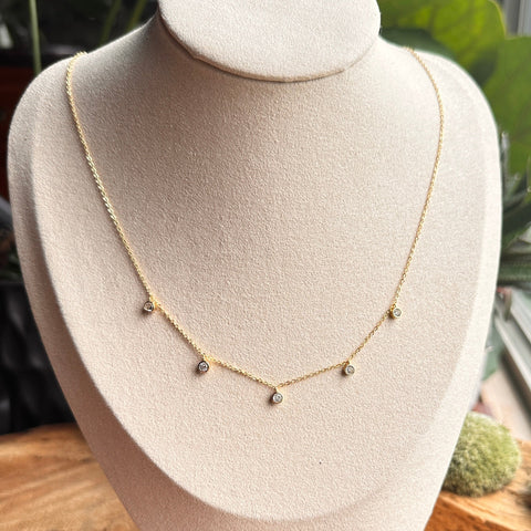 Necklace Vermeil LUNA Gold Plated Sparkling Constellation Charm 3