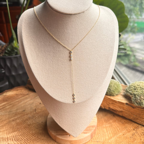 Necklace Vermeil AURORA Sterling Silver with Gold Plated: Dangling Drop 4