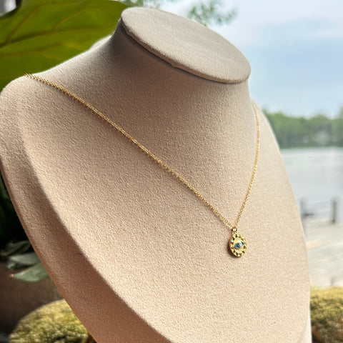 Necklace Vermeil SAMANTHA Sterling Silver Gold-Plated Radiant Sun Evil Eye 4