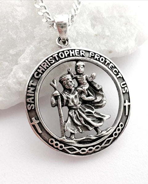 Pendant Sterling Silver Saint Christopher