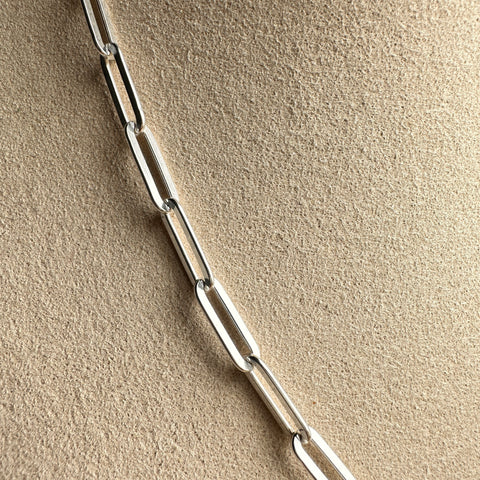 7 Chain Sterling Silver 4.5mm Flat Paperclip