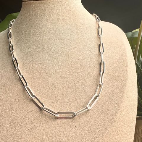  4 Chain Sterling Silver 4.5mm Flat Paperclip
