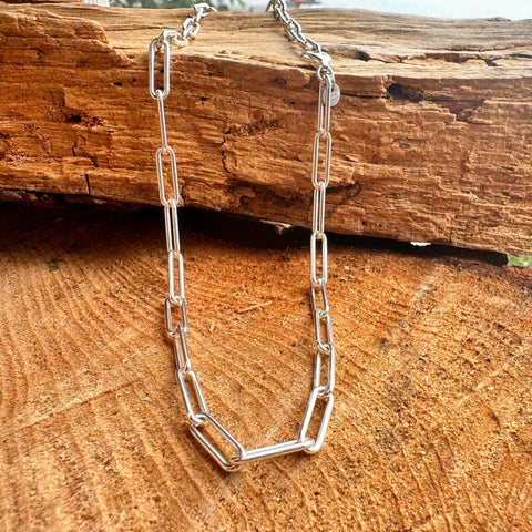 4 Chain AFRIQ ELEGANCE Sterling Silver 4.4mm rounded paperclip