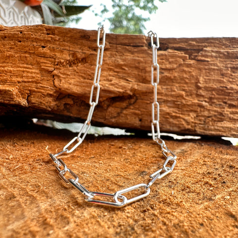 3.1mm FLAT PAPERCLIP Chain Sterling Silver 2