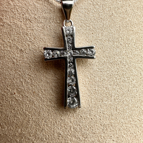 Pendant DIVINE CROSS Sterling Silver Flat Cross 6