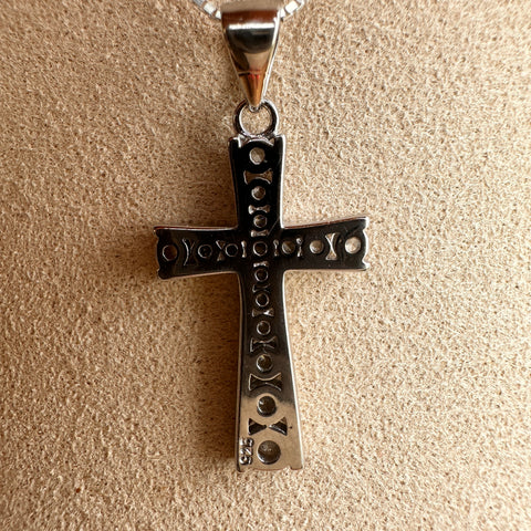 Pendant DIVINE CROSS Sterling Silver Flat Cross 7