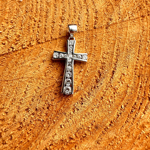 Pendant DIVINE CROSS Sterling Silver Flat Cross 2