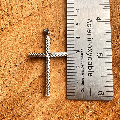 Pendant CROSS Sterling Silver Diamond-Cut: 26x39mm