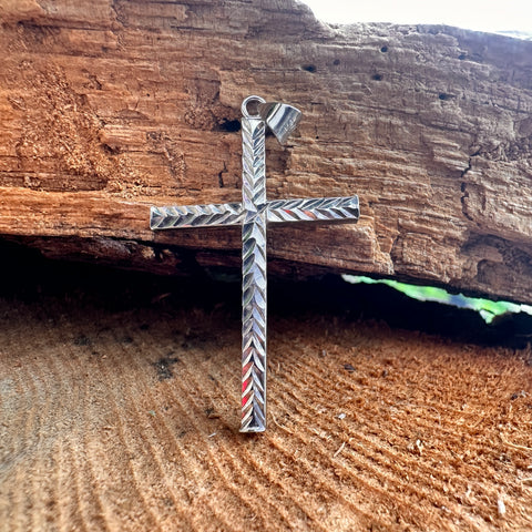 Pendant CROSS Sterling Silver Diamond-Cut: 26x39mm