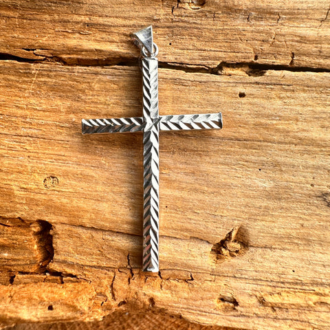 Pendant CROSS Sterling Silver Diamond-Cut: 26x39mm