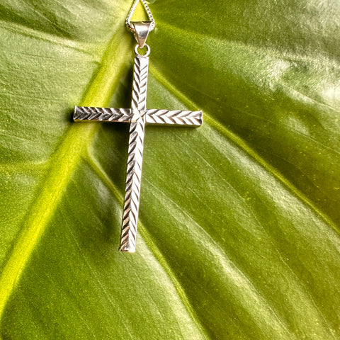 Pendant CROSS Sterling Silver Diamond-Cut: 26x39mm