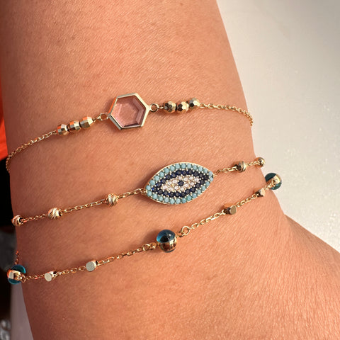 Bracelet 10K Gold Amethyst