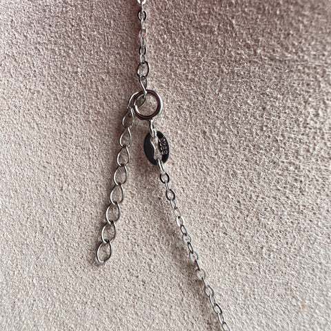 Necklace Ferial Sterling Silver Rhodium Multi Star Charm with zirconia 13
