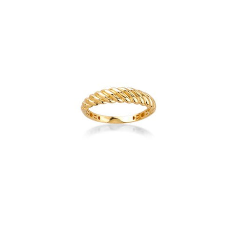Ring 10K Solid Gold Croissant Petite