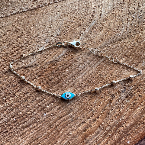 1 Bracelet ODETTE Evil Eye Gold 10K chain with beads 3