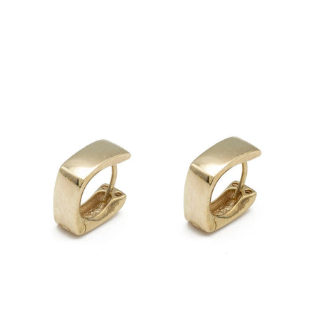 Introducing our stunning 10K Solid Gold Square Hoop Earrings 3