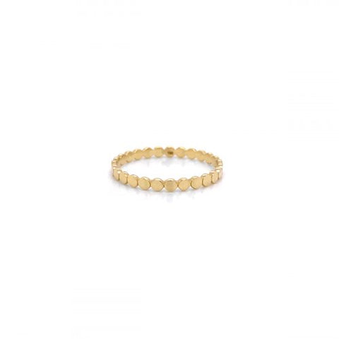 Ring 10K Solid Gold Dotted