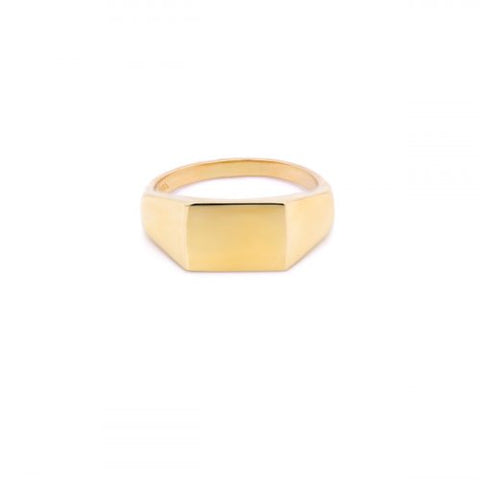 Ring 10K Gold Rectangular Signet 10x7mm