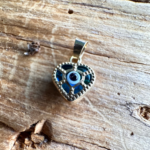 Stud Earrings ELYSIA'S GAZE  Heart-Shaped Evil Eye