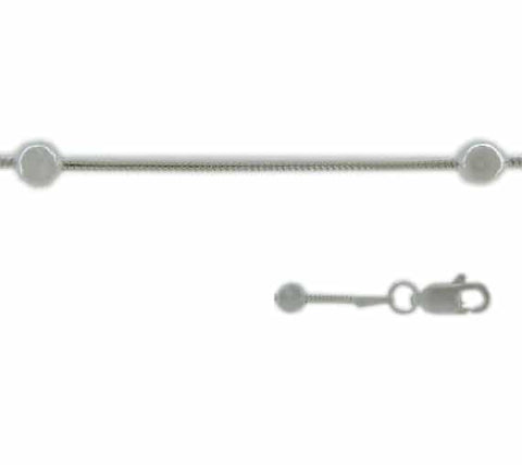 1  Anklet SURI Sterling silver  8 sided snake link