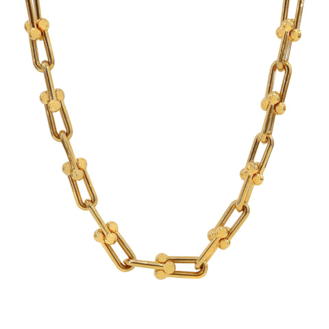 10K Gold, link necklace, 1.45mm thickness S1