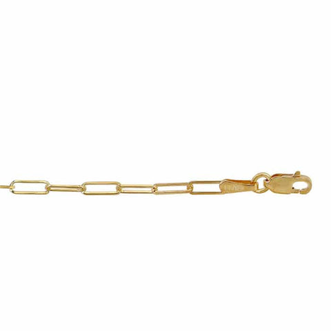 2.1mm PAPERCLIP Solid Gold 10K Chain