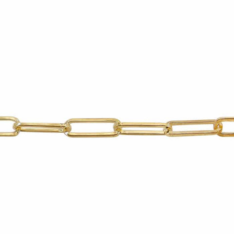 2.1mm PAPERCLIP Solid Gold 10K Chain
