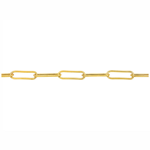 3.03mm PAPERCLIP Solid Gold Round 10K Chain