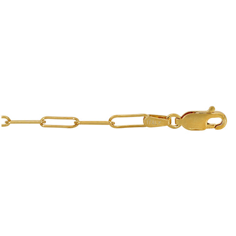 3.03mm PAPERCLIP Solid Gold Round 10K Chain