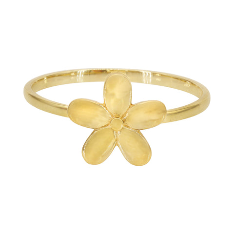 10K Solid Gold Flower Ring