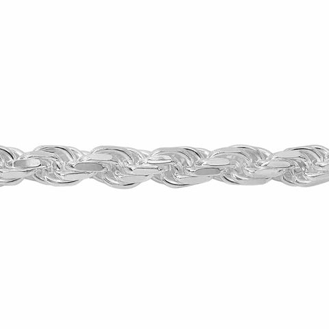 Anklet Rivette Sterling silver 1.2mm diamond cut rope link